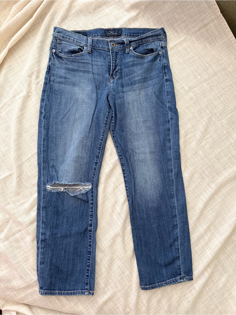 Lucky Brand Mollie Crop Distressed Jeans Size 10/30